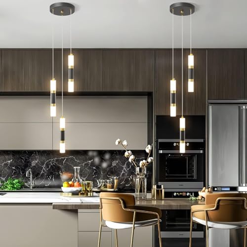 Modern Kitchen Pendant Lighting Over Island Dimmable LED 3 Light Mini Pendant Light