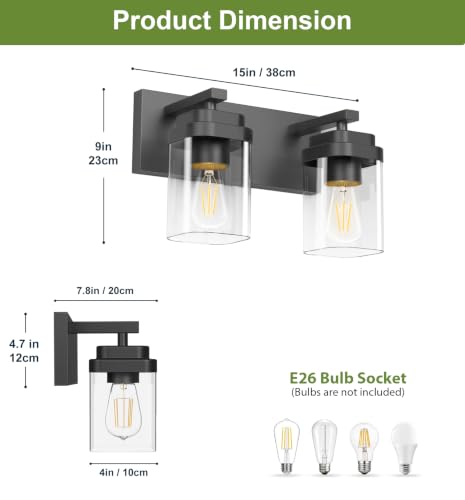 Black Bathroom Light Fixtures