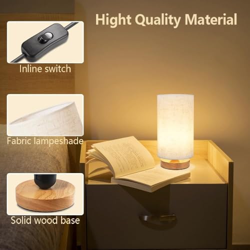 3 Color Adjustable Bedside Table Lamp for Bedroom