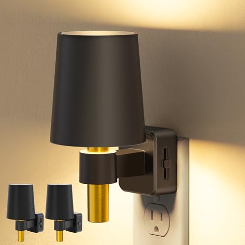 Night Light Dimmable Night Lights Plug into Wall Soft White 3000K (2 Count)