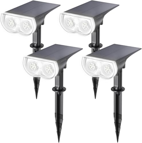 Solar Lights Outdoor Waterproof Landscape Spotlight Daylight 4 Pack (4 Count)