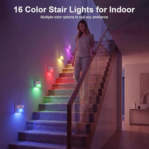 6 Pack Rechargeable Stair Lights Indoor (6 Count)