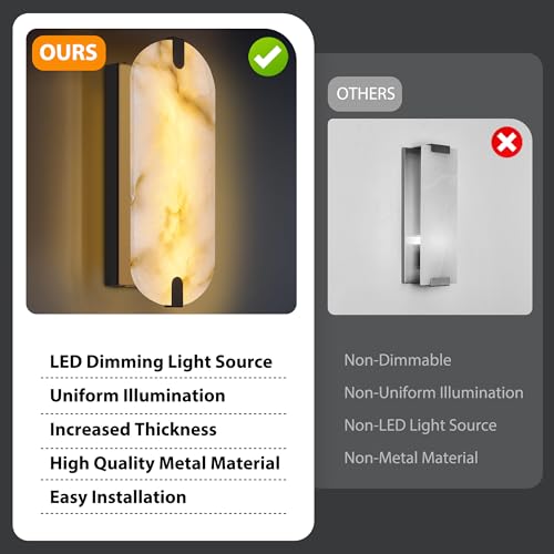 14.17in Alabaster Wall Sconces (2 Count)