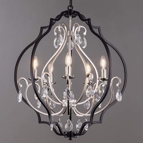 Black Crystal Chandeliers for Dining Room