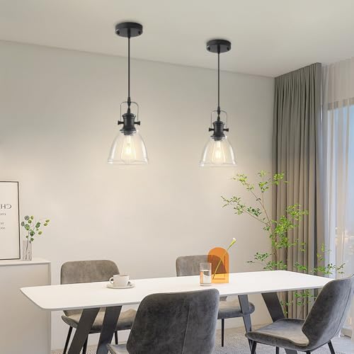 Black Pendant Lights Kitchen Island 2 Pack (2 Count)