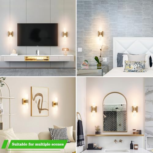 Crystal LED Wall Sconces Set of 2 (2 Count)