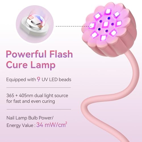 Gooseneck UV LED Nail Lamp for Nail Tips Builder Gel