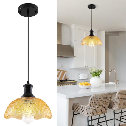 Amber Pendant Light Kitchen Island (Amber / 1 Pack)