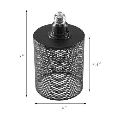E26 Vintage Black Metal Cage Edison Light Fixture for Pendant Wall Sconce Floor Lamp & Ceiling Light Fixture