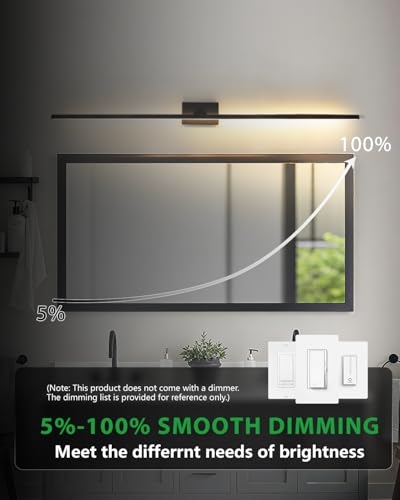 48 inch Modern Bathroom Fixtures Vanity Light Bar Over Mirror