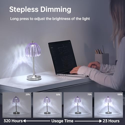 Tulip Table Lamp with 5200mAh Battery & Touch Control