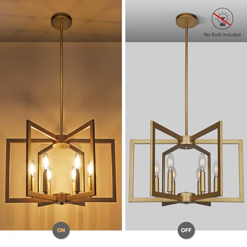 6 Light Gold Pendant Light