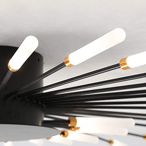 41.3" Ceiling Light Modern Flower Shape Ceiling Lamp for Dining Room Kitchen Hallway Semi Flush Mount Metal Acrylic Sputnik Firework Petal LED Lighting Fixture