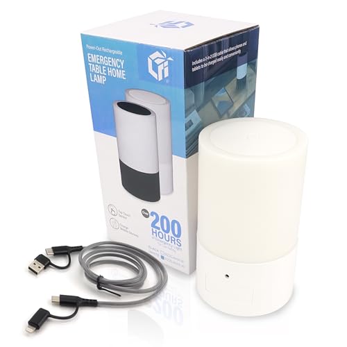 LFI Lights Emergency Table Lamp for Power Outages