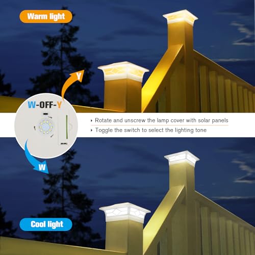 Solar Fence Post Lights 6pack (6 Count)