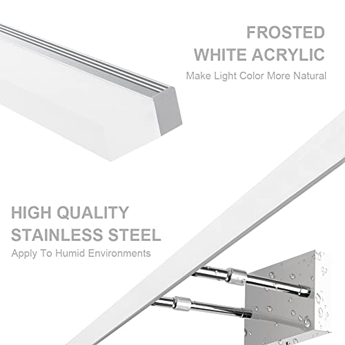 48 inch LED Vanity Lights Adjustable Bathroom Wall Light Fixtures Bathroom Lighting Fixture Over Mirror Chrome Modern Vanity Lighting 5500K