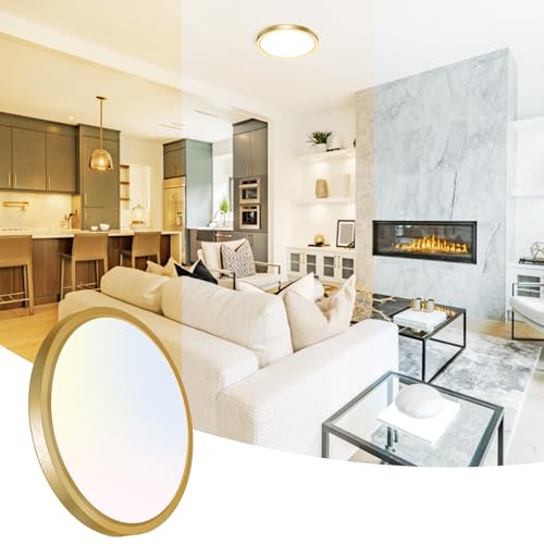 7 Inch LED Ceiling Light Gold (2 Count)