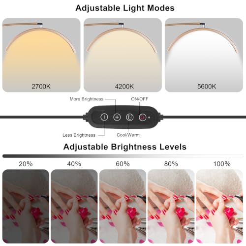 Professional Half Moon LED Desk Light for Nail Techs & Artists
