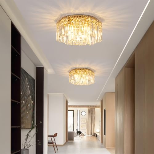 Flush Mount Crystal Chandelier