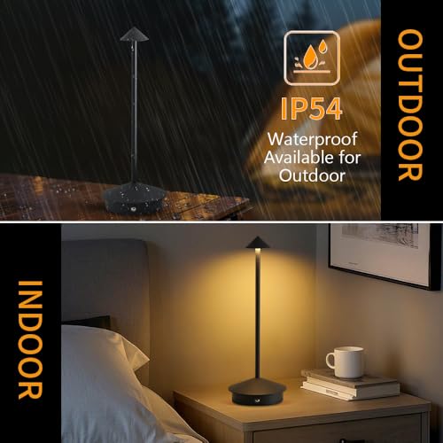 2 Pack LED Rechargeable Cordless Table Lamps