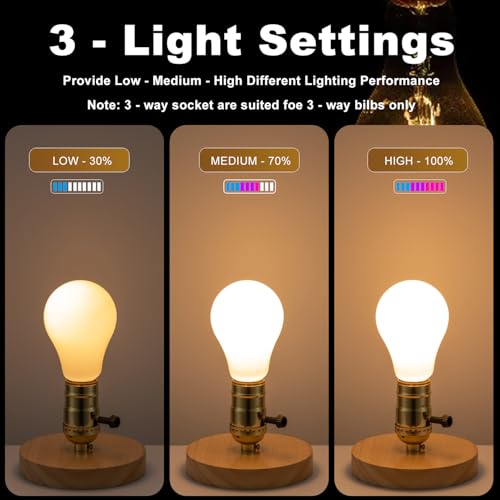 UL Listed 3 Way Lamp Socket Replacement