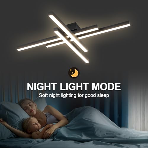 43.3" Modern Ceiling Light with Remote