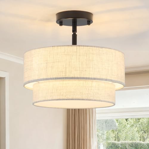 3 Light Semi Flush Mount Ceiling Light