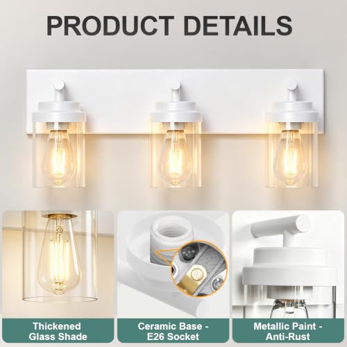 Bathroom Light Fixture White