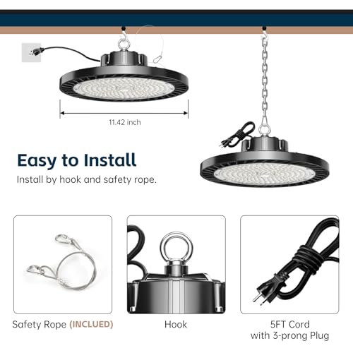 UFO LED High Bay Lights 200W 30000LM 5000K 6 Pack (6 Count)