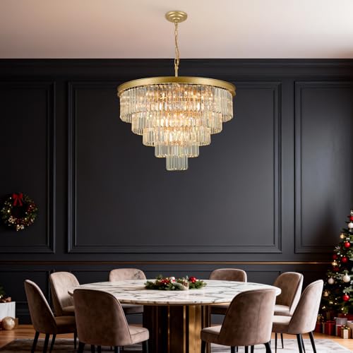 Gold Crystal Chandeliers for Living Room
