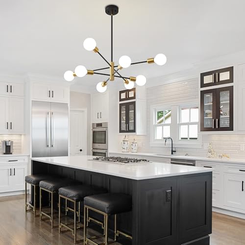 Chandeliers for Dining Room Black Gold 8