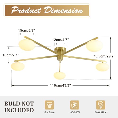 Sputnik Ceiling Light Fixture