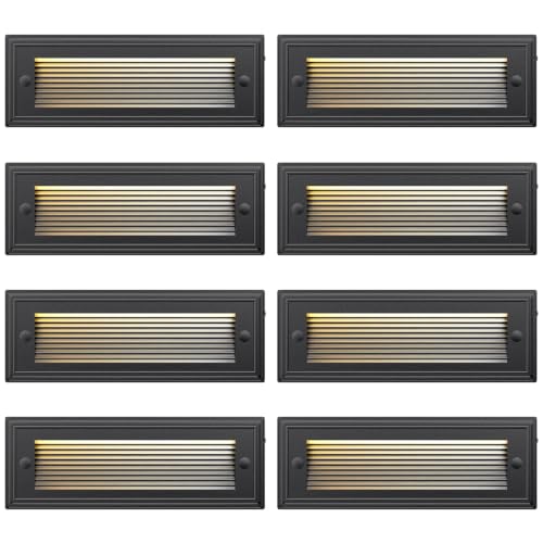 8 Pack 9 Inch Low Voltage Step Lights Outdoor (8 Count)