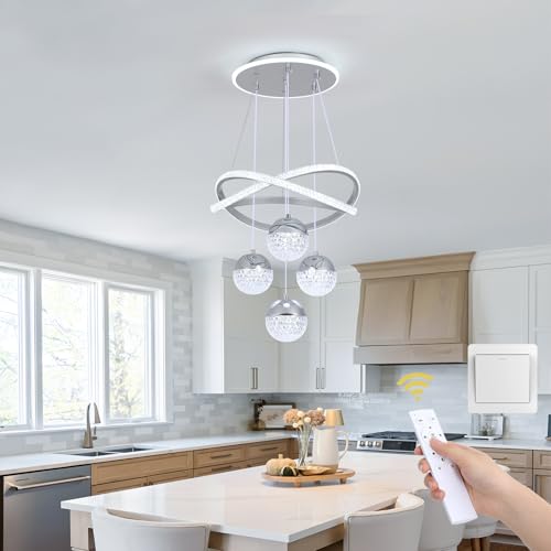 Modern LED Silvery Chandeliers