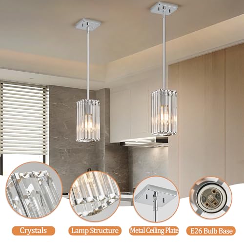 Modern Crystal Pendant Lights Kitchen Island
