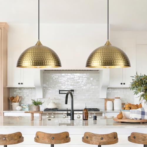 Gold Pendant Lights Kitchen Island 2 Pack (2 Count)