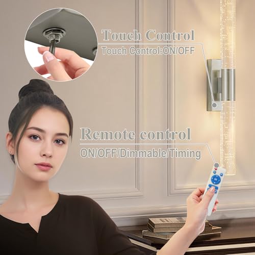 Battery Operated Wall Sconces Set of 2