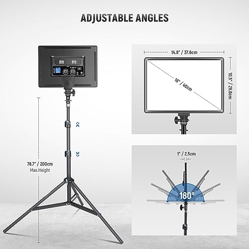 18" LED Video Light Panel Key Lighting Kit with Remote
