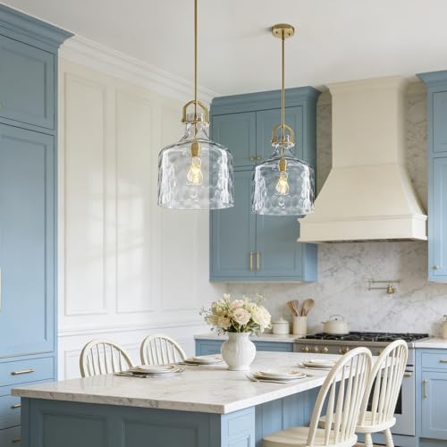 Oversized Large Hammered Glass Pendant Lights Kitchen Island Lighting