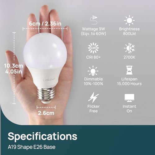A19 LED Light Bulbs Dimmable (24 Count)