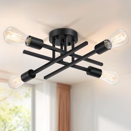 4 Light Semi Flush Mount Ceiling Light