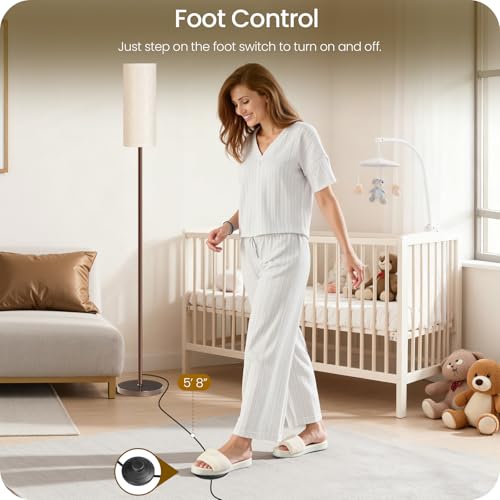 Dimmable Floor Lamps for Living Room with Remote and Foot Switch