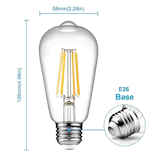Dimmable Vintage LED Edison Bulbs (4 Count)
