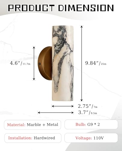 9.84" Alabaster Wall Sconce