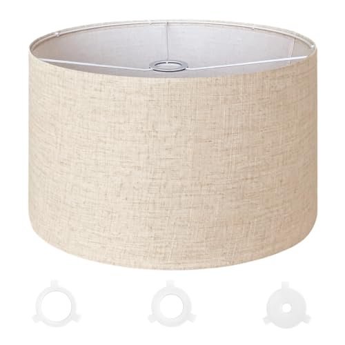 Beige Large Drum Lamp Shade for Floor Lamps