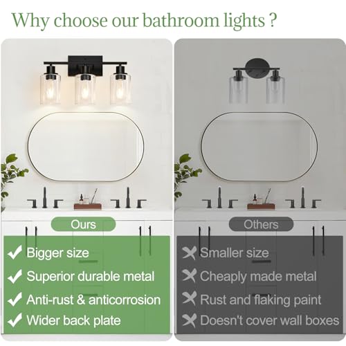 3 Light Bathroom Light Fixtures