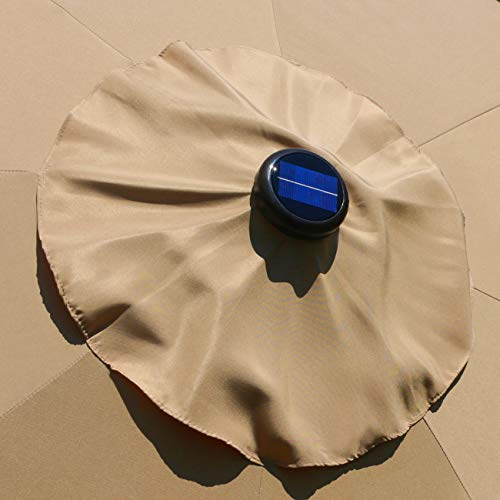 9' Solar LED Patio Umbrella