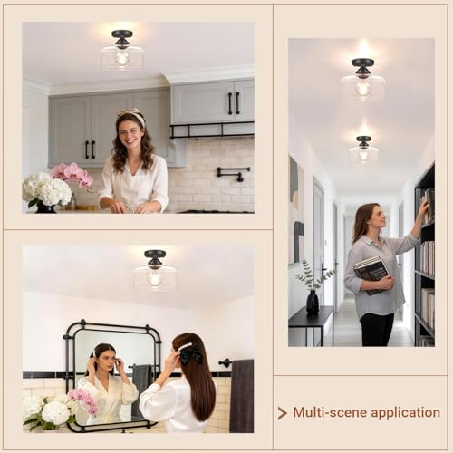 Small Semi Flush Mount Ceiling Light Fixture