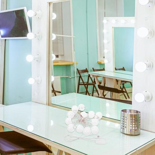12Pcs Led Makeup Mirror Bulbs USB Vanity Lights Brightness Adjustable Soft White Light for Bathroom Dressing Table