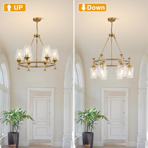 25" Modern Gold Chandelier for Dining Room